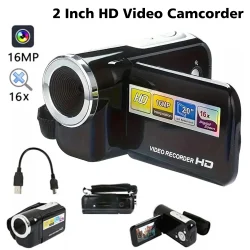 1080P 16MP Digital Camera 2.4 Inch Rotatable Screen Camcorder 16X Zoom HD Video Recorder